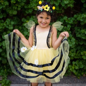Bumble Bee Two-Piece Dress & Headband Set 5-6 Years
