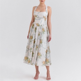 Minerva Floral Ribbon Dress