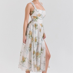 Minerva Floral Ribbon Dress