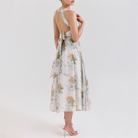 Minerva Floral Ribbon Dress