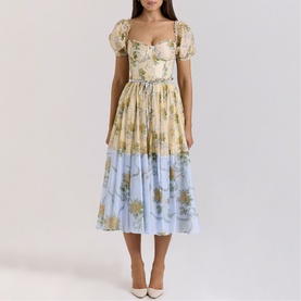 Penelope Rose Ribbon Flared Dress