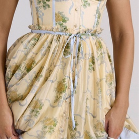 Penelope Rose Ribbon Flared Dress