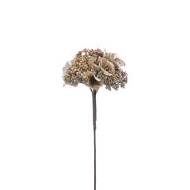 Glitter Hydrangea Christmas Stem