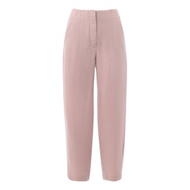 Linen Barrel Leg Trousers