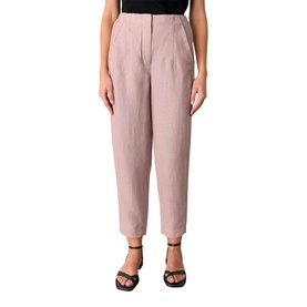 Linen Barrel Leg Trousers