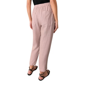 Linen Barrel Leg Trousers