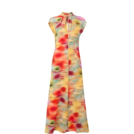 Photographic Flower Printed Dress