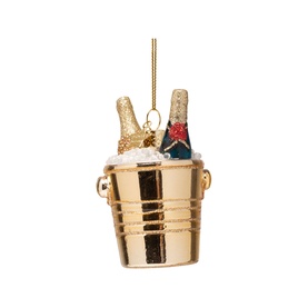 Champagne Cooler Glass Tree Decoration