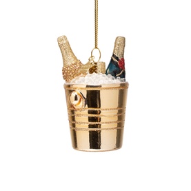 Champagne Cooler Glass Tree Decoration
