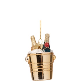 Champagne Cooler Glass Tree Decoration