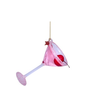Cosmopolitan Cocktail Glass Tree Decoration
