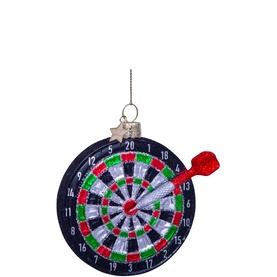 Dartboard Glass Tree Decoration