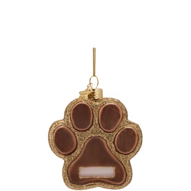 Dog Paw Glass Tree Decoration