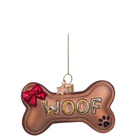 Dog Bone Glass Tree Decoration