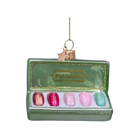 Box of Macarons Glass Tree Decoration