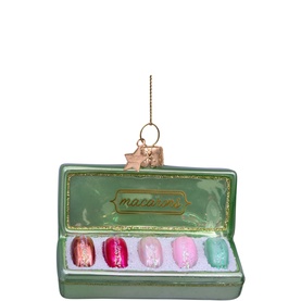 Box of Macarons Glass Tree Decoration