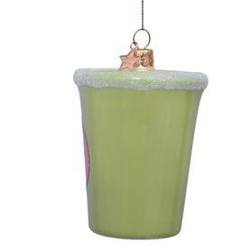 Matcha Tea Latte Glass Tree Decoration