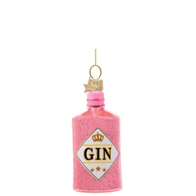 Gin Bottle Glass Tree Decoration