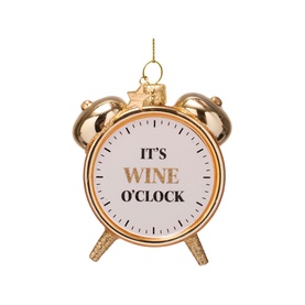 It's Wine O'Clock Glass Tree Decoration