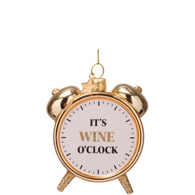 It's Wine O'Clock Glass Tree Decoration