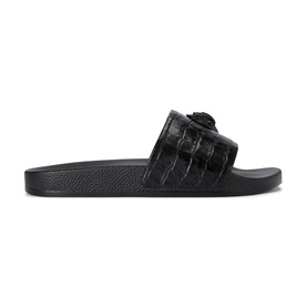 Eagle Croc-Embossed Sliders