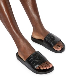 Eagle Croc-Embossed Sliders