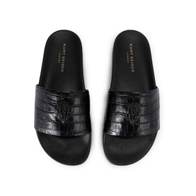 Eagle Croc-Embossed Sliders