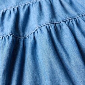 Tiered Denim Skirt