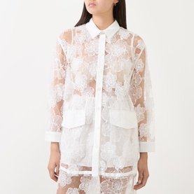 Annica Sheer Floral Lace Shirt