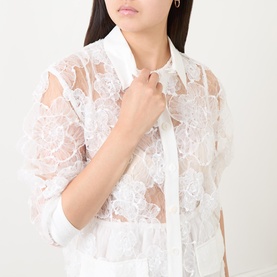 Annica Sheer Floral Lace Shirt