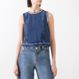 Medine Embellished Denim Vest