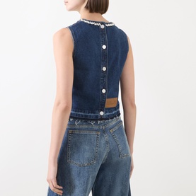 Medine Embellished Denim Vest