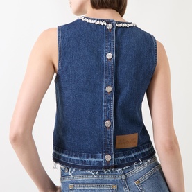 Medine Embellished Denim Vest