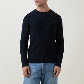 Shield Cable Knit Sweater