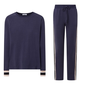 Alison Contrast-Knit Two-Piece Pyjama Set