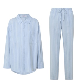 Amelie Striped Flannel Pyjama Set