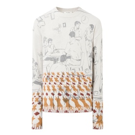 Caf&eacute; Scene Printed Sweater