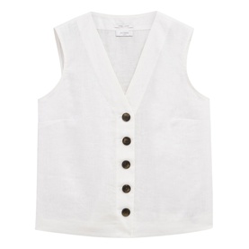 Kaylee Button Front Linen Top