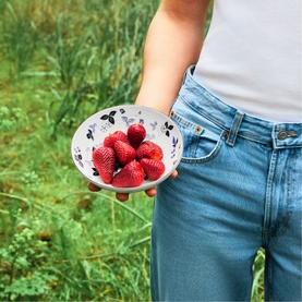 Wild Strawberry Inky Blue Cereal Bowl