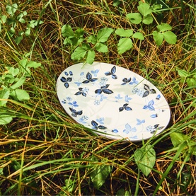 Wild Strawberry Inky Blue Pasta Bowl