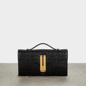 The Vancouver Croc-Embossed Leather Clutch