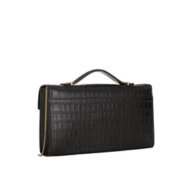 The Vancouver Croc-Embossed Leather Clutch