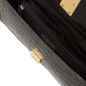 The Vancouver Croc-Embossed Leather Clutch