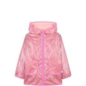 Coated Sequin Rain Jacket