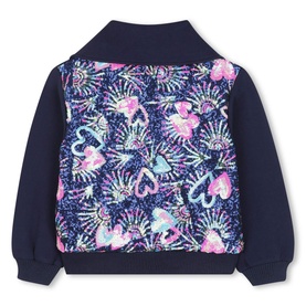 Sequin Back Zip-Up Sweatshirt