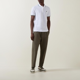 Croc Logo Tipped Polo Shirt