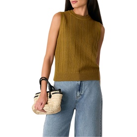 Pointelle Knitted Tank Top