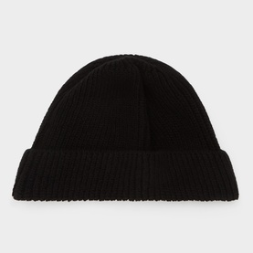 Triangle Logo Ribbed Beanie Hat