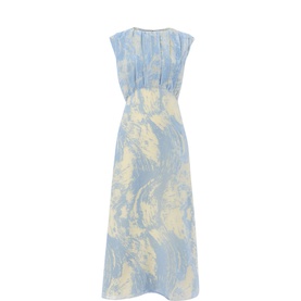 Devore Swirl Velvet Midi Dress