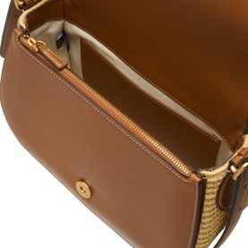 Nouveau Straw Saddle Bag